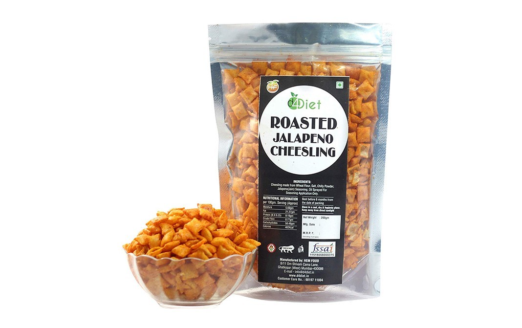 D4Diet Roasted Jalapeno Cheesling    Shrink Pack  200 grams